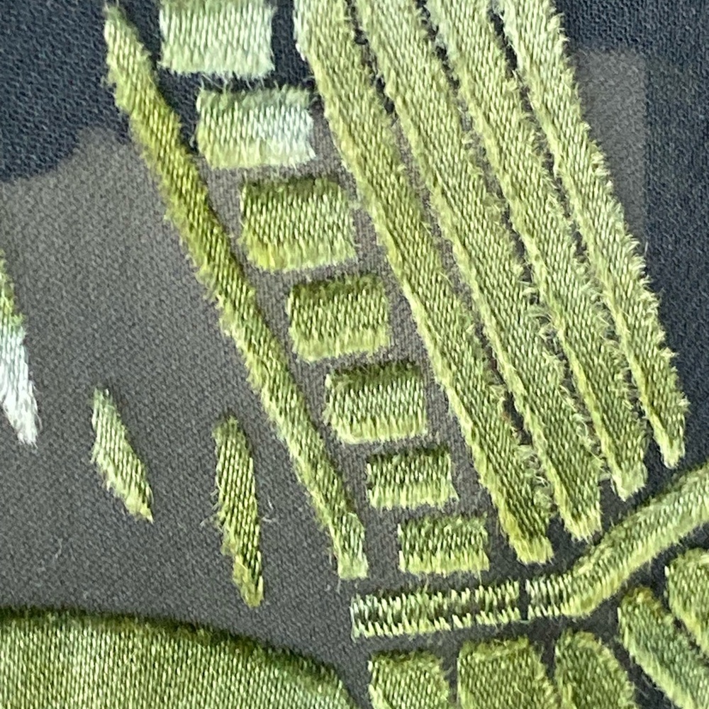 Gorgeous Green Citron Silk and Rayon Sheer Goddess Blouse - Medium - Picture 13 of 16
